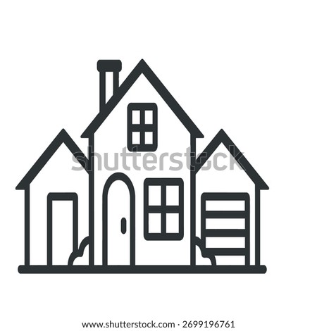 Minimalist Home Icon Vector: Real Estate, Property, and House Symbol.