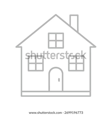 Minimalist Home Icon Vector: Real Estate, Property, and House Symbol.