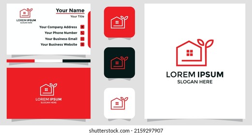 minimalist home logo and branding card