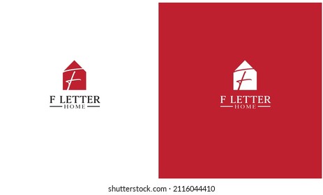 Minimalist Home Logo - F Letter Home Logo - Real Estate Logo - Construction Logo with F Letter -