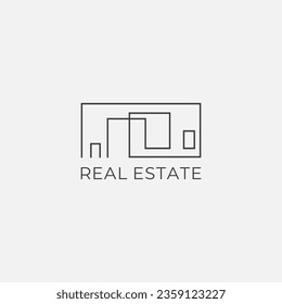 Minimalist home logo from simple lines.