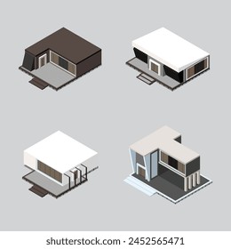 minimalist home options vector set