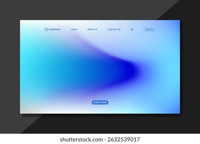 Minimalist home Page UI with Abstract Blue Gradient