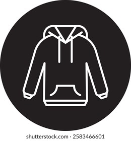 Minimalist Hoodie Vector Fashion Icon