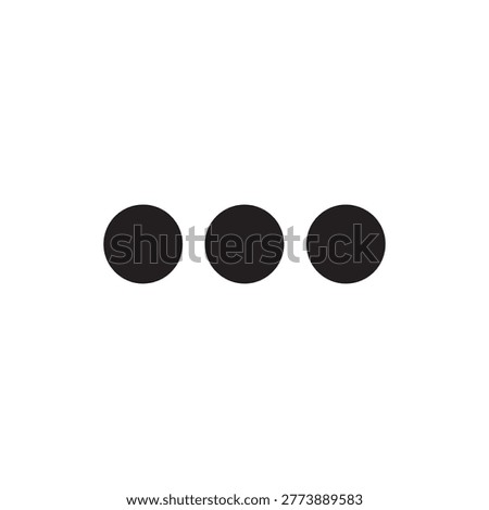 Minimalist horizontal ellipsis three dots symbol icon