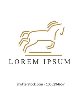 minimalist horse logo template vector illustration