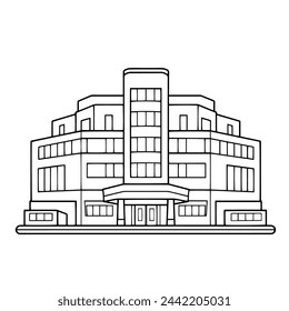 Icono hospitalario minimalista en formato vectorial.