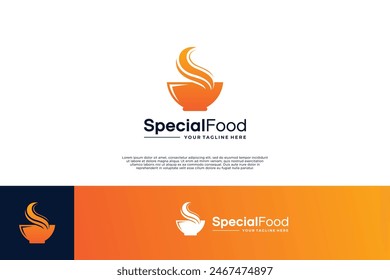 Minimalist Hot soup logo design