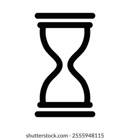 Minimalist hourglass icon in a bold, clean vector style. Editable stroke.