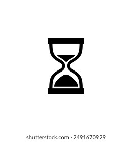 Minimalist hourglass icon symbolizing time management.