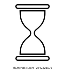 Icono de arte de línea de reloj de arena minimalista