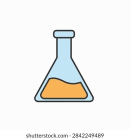 Minimalist hourglass timer with blue top and orange sand flowing down