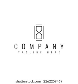 Diseño de logotipo vectorial de vidrio-hormigón mínimo