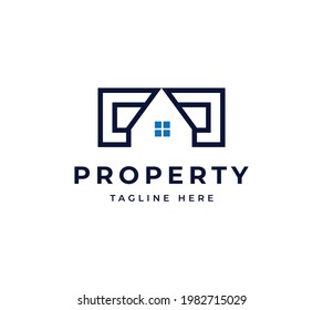 Minimalist House Building Logo Vector Letter Stock Vector (Royalty Free ...