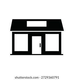 Minimalist house facade flat design vector illustration isolated on white background