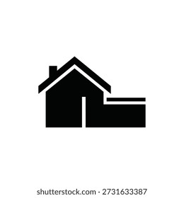 Ilustración vectorial de diseño plano de casa minimalista aislada sobre fondo blanco