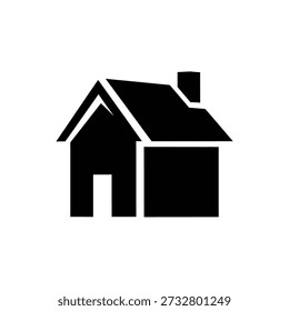 Minimalist house flat design vector illustration isolated on white background