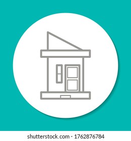 minimalist house flat icon vector illustration 