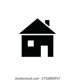 Minimalist house icon flat design vector illustration isolated on white background