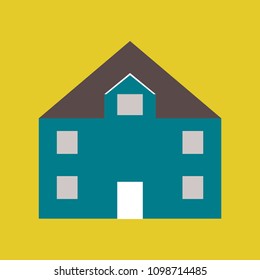 Minimalist house icon in scandinavian style. Cute cartoon home. Simple geometric vector element for your design.