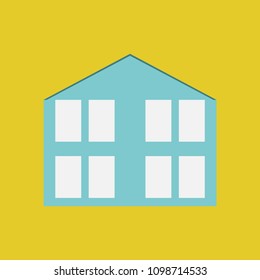 Minimalist house icon in scandinavian style. Cute cartoon home. Simple geometric vector element for your design.