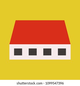 Minimalist house icon in scandinavian style. Cute cartoon home. Simple geometric vector element for your design.