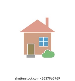 minimalist house icon, simple flat style, vector illustration symbol sign logo template pictogram, for ui or ux isolated on white for mobile app, editable