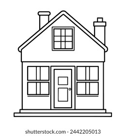 Minimalist house icon in vector format.