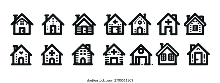 Ilustración vectorial minimalista del icono de la casa