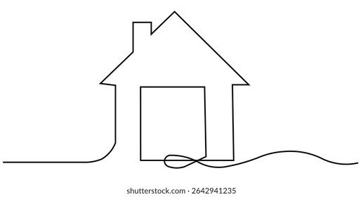  Minimalista House Line Art, Gráficos de propriedade de casa