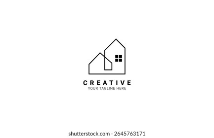 Minimalist house logo design template for your business