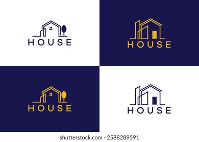 Minimalist House Logo Designs vector template EPS 10