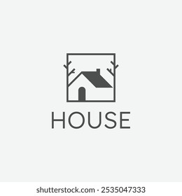Minimalist House Logo Vector Image