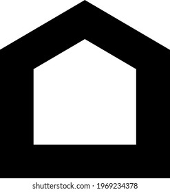 Minimalist House Outline Stroke Icon