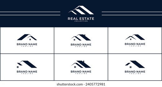 minimalist house roof logo design inspiration collection