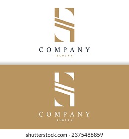 Minimalist HS Letter Logo, SH Logo Modern and Luxury Icon Vector Template Element
