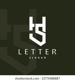 Minimalist HS Letter Logo, SH Logo Modern and Luxury Icon Vector Template Element