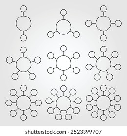 Conjunto minimalista de diagramas de hub e spoke