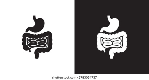Minimalist Human Digestive System Icon