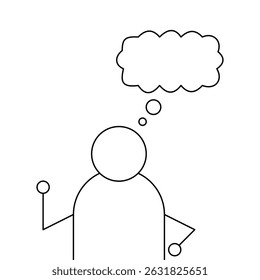 Ícone Humano Minimalista com Contorno de Balão de Fala. O balão de fala sugere diálogos, mensagens ou temas de comunicação.
