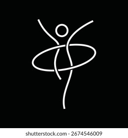 design de logotipo humano minimalista, modelo de vetor de logotipo de ioga de pessoas de arte de linha