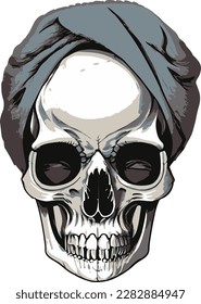 Ilustración vectorial realista de la Cráneo Humano Mínima
