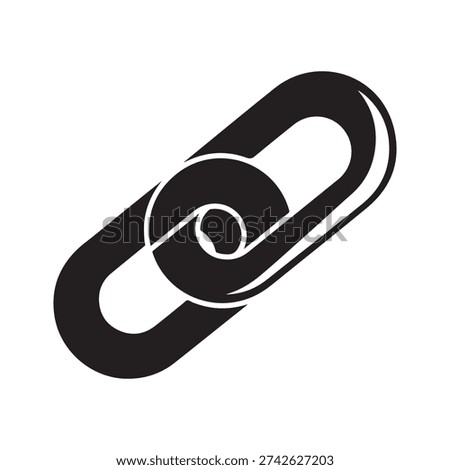 Minimalist Hyperlink Chain Link Vector Icon for Web Connectivity and Digital Security Design