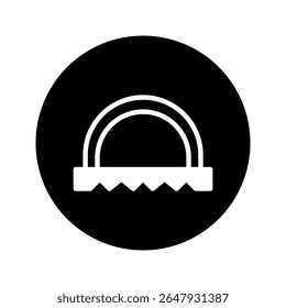 Minimalist icon of a circular tool used for various design and architectural measurement needs