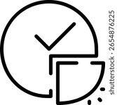 Minimalist icon of a clock and briefcase symbolizing part-time work. Ideal for job apps, career dashboards, and shift planners.