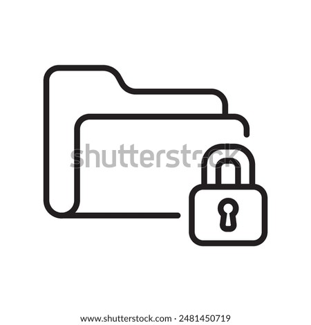 A minimalist icon depicting a folder secured with a padlock, symbolizing data safety and restricted access in digital environments.