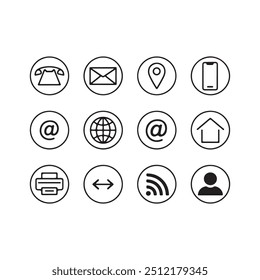 Minimalist Icon Design Collection for Digital Interfaces