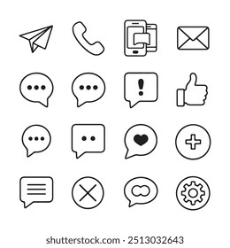 Coleção de design de ícone minimalista para interfaces digitais