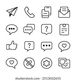 Minimalist Icon Design Collection for Digital Interfaces