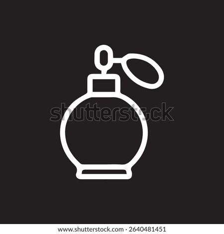 A minimalist icon design featuring a classic perfume bottle perfect for beauty fashion or fragrance related projects